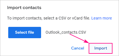 Importar contactos de Outlook a Gmail.