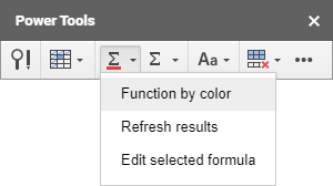 Abra la herramienta Función por color en Hojas de cálculo de Google.