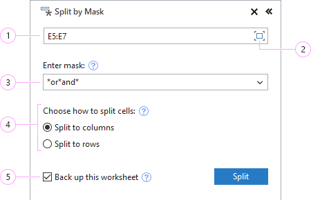 Cómo dividir por máscara en Excel.