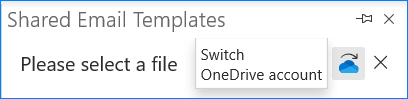 Cambie su cuenta de OneDrive en Plantillas de correo electrónico compartidas